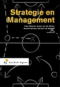 Zwart boek met gouden letters strategie en management en minimalistisch ontwerp met concentrische cirkels van hans veldman en richard janssen