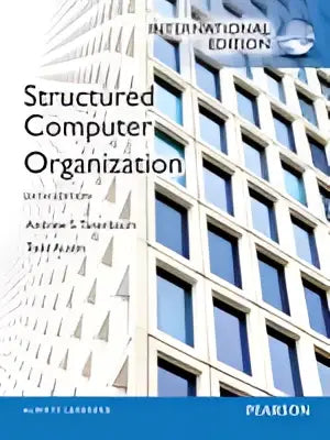 De cover van het gestructureerde computerorganisatieboek van andrew s in internationale editie met blauw en wit ontwerp
