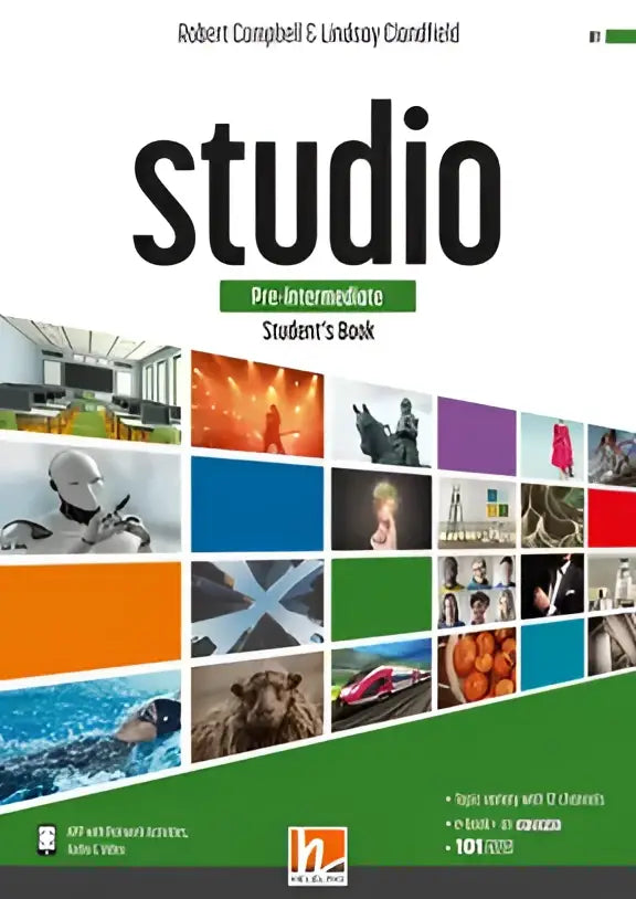 Studio Pre-Intermediate Student’s Book met kleurrijke cover collage