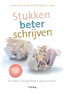 De afbeelding toont witte keramische dierfiguren met textuur bij het boek stukken beter schrijven van natasja loomans uitgeverij thema communicatiekunde algemeen