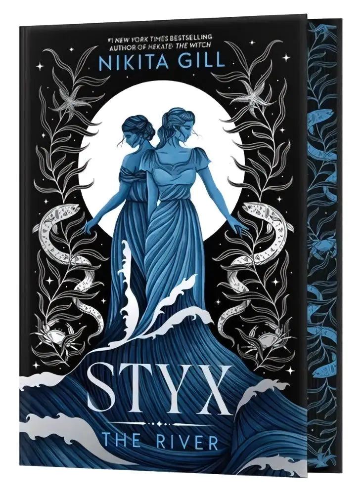 De deluxe limited edition van Styx The River toont een omslag met twee figuren in blauwe gewaden bij volle maan