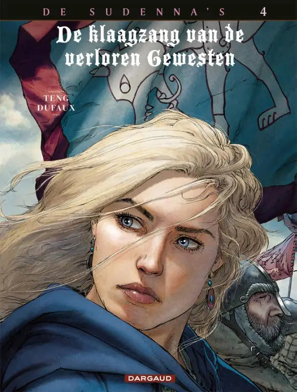 De klaagzang van de verloren gewesten cover met lady omara in een donkere blauwe mantel van jean dufaux strips algemeen