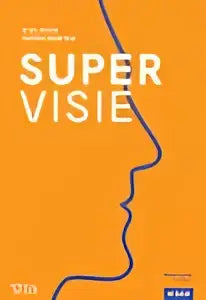 Oranje supervisie poster met witte tekst en minimalistische zwarte profieltekening voor maatschappelijk werk van willemine regouin