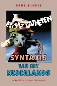 Vintage stijl poster met gedurfde gestileerde tekst voor syntaxis van het nederlands uitgegeven door amsterdam university press
