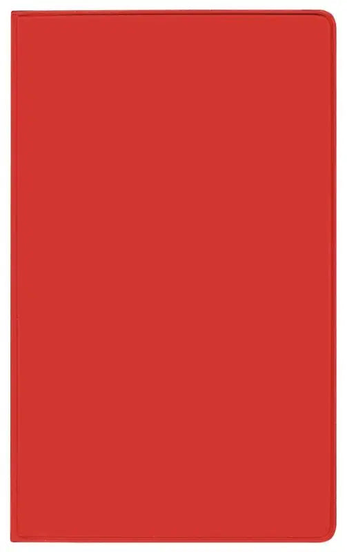 Taschenkalender Saturn Leporello PVC rot 2027 - Terminplaner mit gefalztem Monatskalendarium. Dünner Buchkalender - wiederverwendbar. 1 Monat 2 Seiten. 8,7 x 15,3 cm