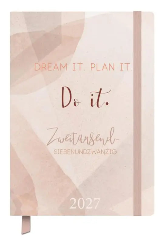 Terminkalender Jahresbegleiter Plan it 2027 - Terminplaner 13 x 18,5 cm I Kalendarium in Deutsch I Platz für Notizen und Lesezeichenband