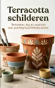 Terracotta kinderpotten met eenvoudige handgemaakte ontwerpen voor terracotta schilderen en prachtig beschilderde potten