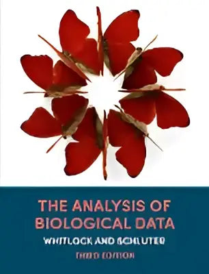 Rood vlindervormig boekomslag van The analysis of biological data, 3e editie