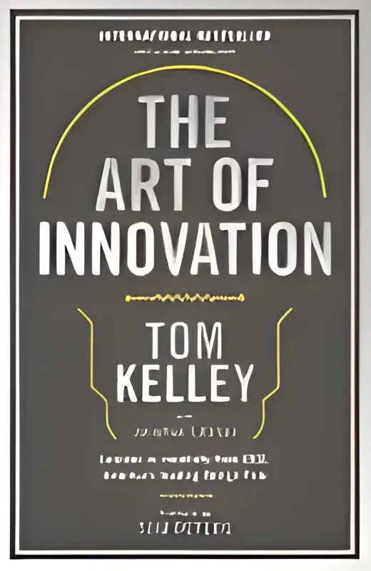 Het kunstboek the art of innovation is een hardcover met een donkergrijze kaft en goudfolie lettertype en patronen