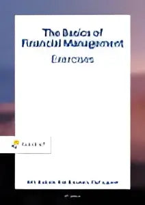 De cover van the basics of financial management exercises toont een minimalistisch ontwerp met zwarte tekst op witte achtergrond