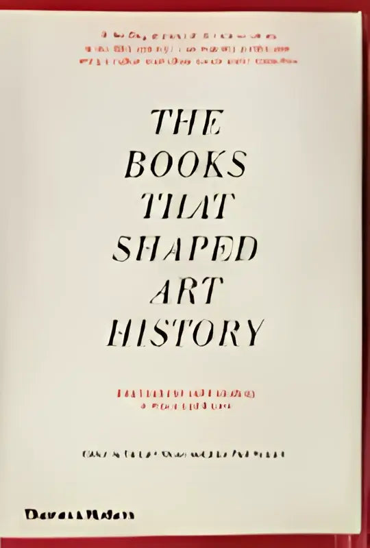 The books that shaped art history is a hardcover beige book with black text published by thames & hudson