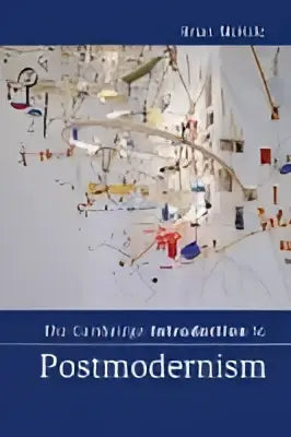 The cambridge introduction to postmodernism hardcover book with a minimalist blue and white cover design