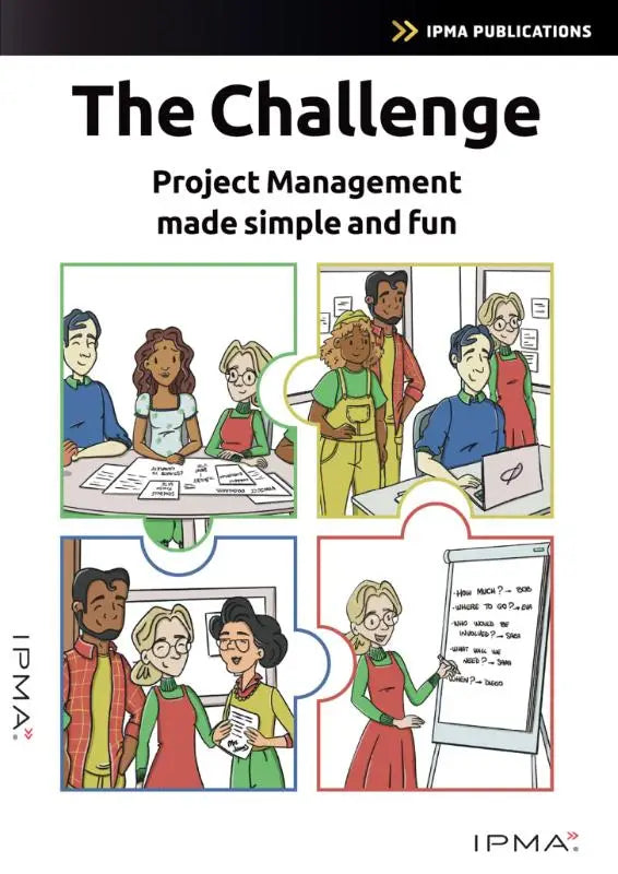 De kleurrijke illustratieve gids van the challenge door ipma publications maakt project management made simple en leuk