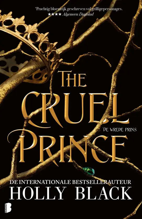 Gouden sierlijke kroon rustend op donkere knoestige takken voor the cruel prince productpagina