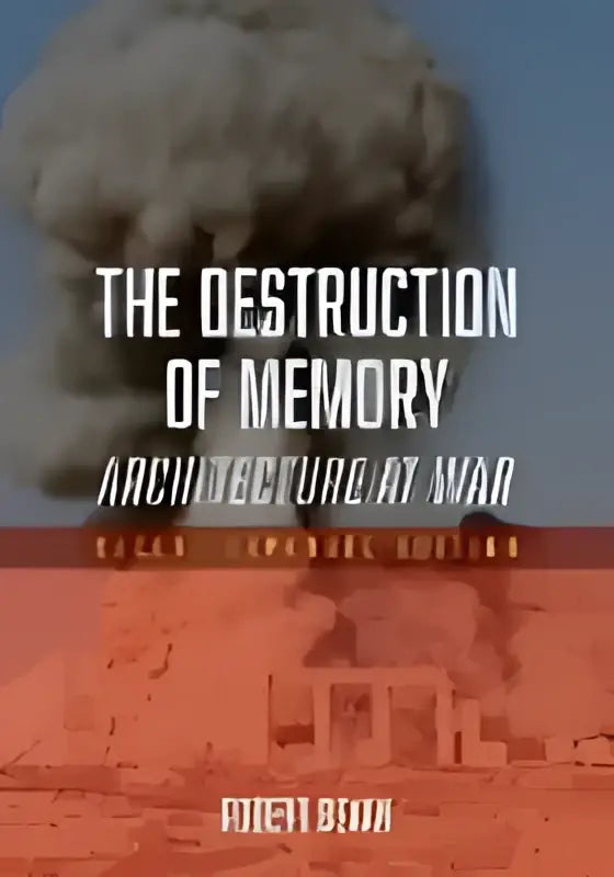 De boekomslag van the destruction of memory toont de titel in witte hoofdletters op een donkere achtergrond