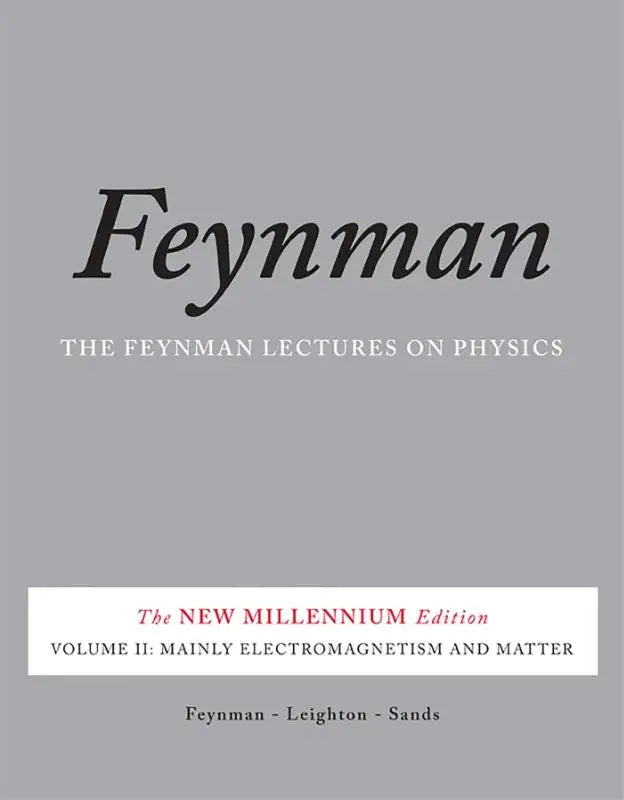 Grijs hardcover boek the feynman lectures on physics vol ii met zwarte serif titel en witte tekst in de new millennium edition