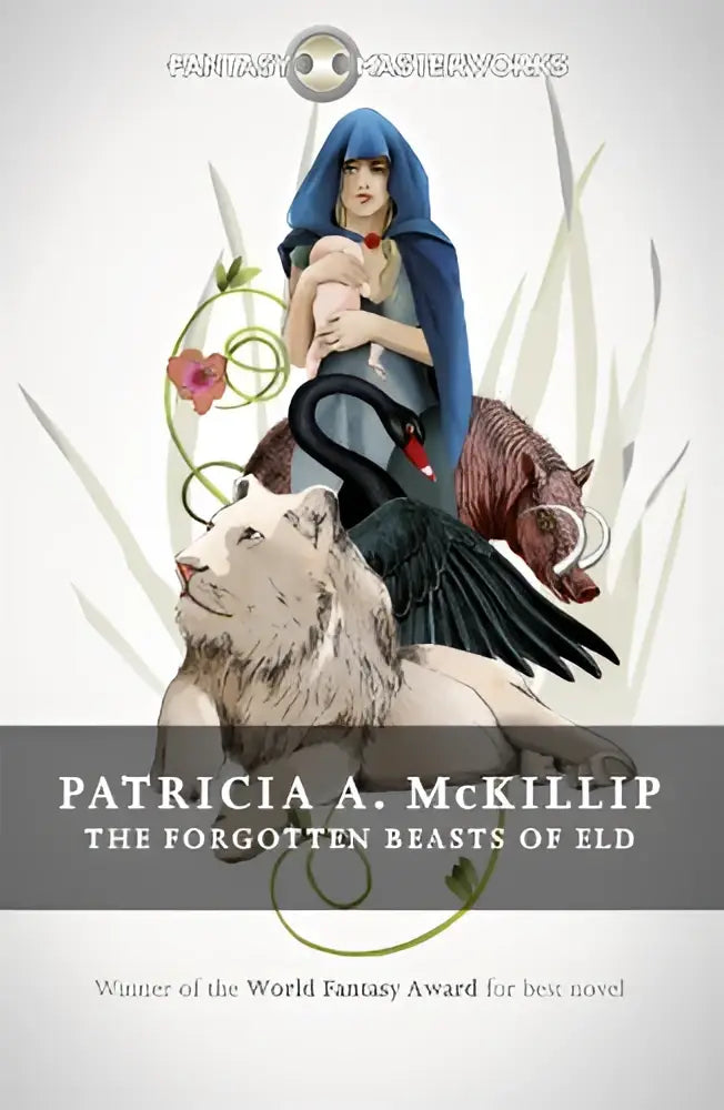 De cover van het product the forgotten beasts van patricia a toont een fantasyillustratie met levendige kleuren