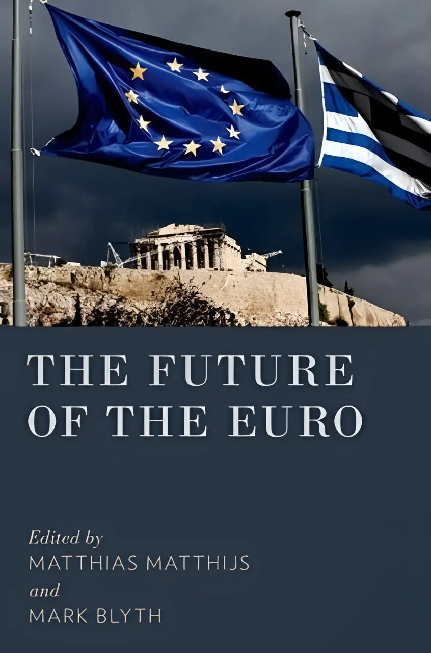 The book cover of the future of the euro features the title and editors on a dark gray background