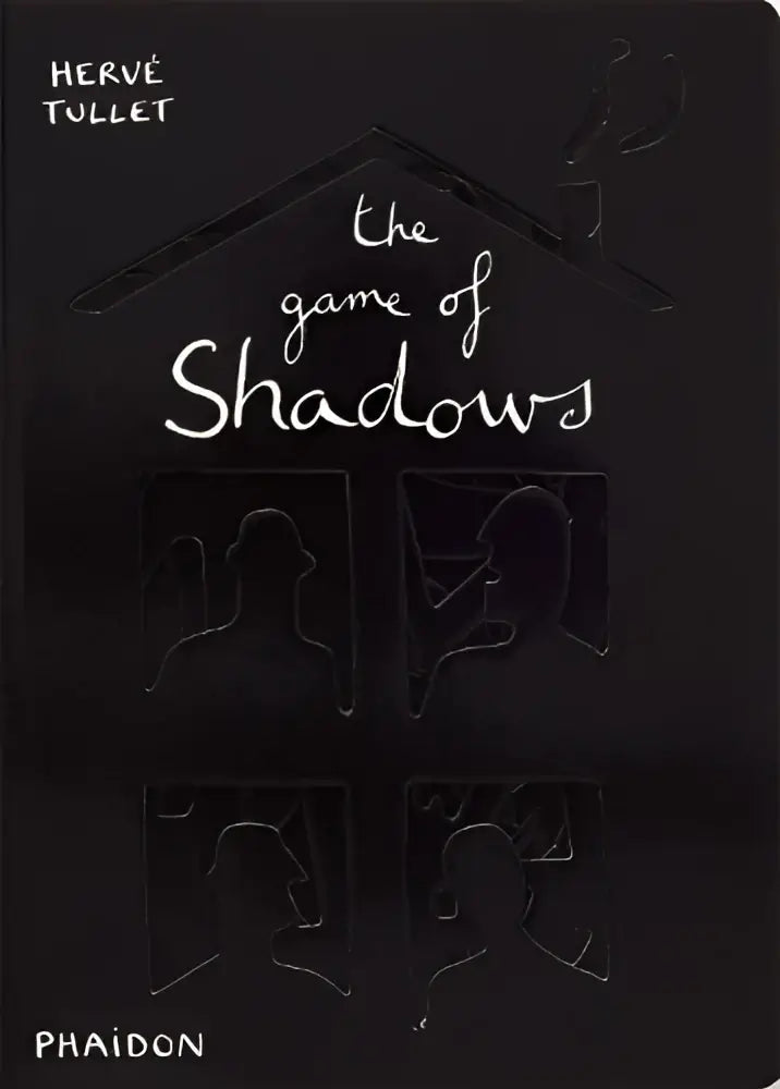 Zwart hardcoverboek the game of shadows van hervé tullet door phaidon voor jonge lezers over the game