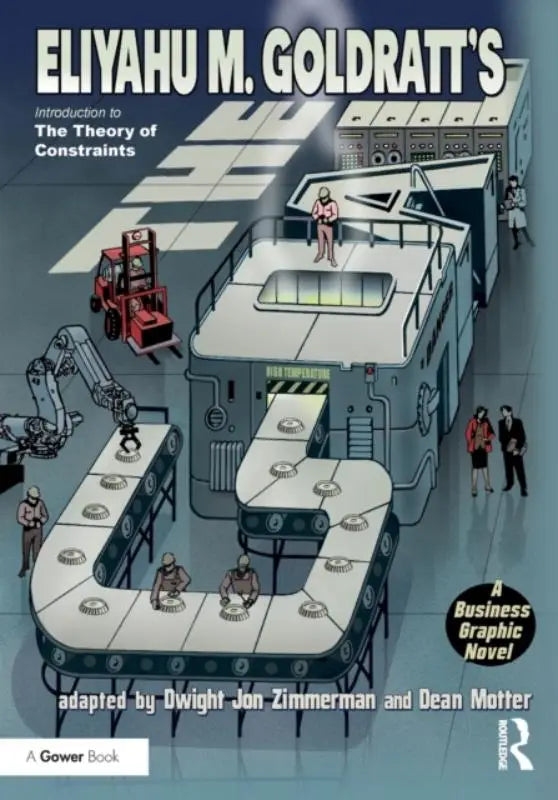 De cover van eliyahu m van de business graphic novel the goal met kleurrijke illustraties voor zakelijke lezers