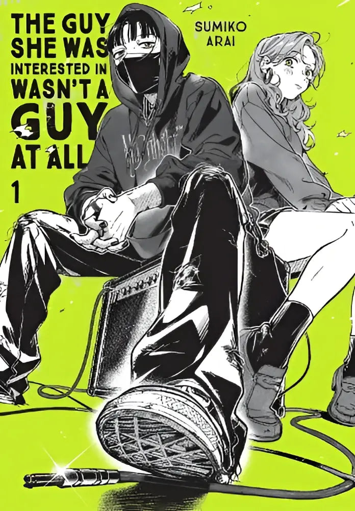The cover art of the guy she was interested in wasnt a guy at all vol 1 by sumiko arai featuring two anime characters on lime green background