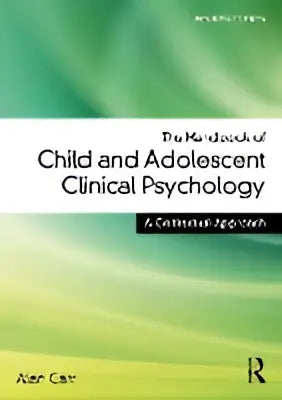 De cover van het boek the handbook of child and adolescent clinical psychology door alan carr, een uitgebreid handboek voor klinische psychologie bij kinderen en adolescenten