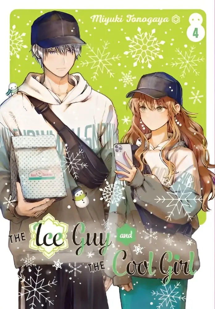 De ice guy en de cool girl 04 zwarte crossbody tas met witte stippen en sneeuwpop borduurwerk