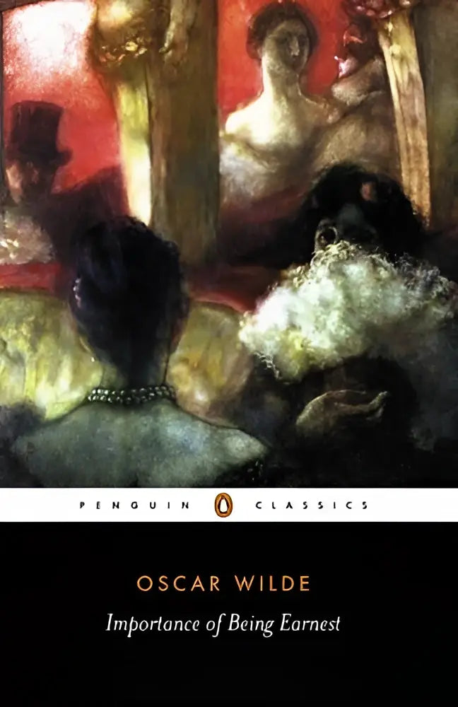 Penguin classics hardcover edition of the importance of being earnest featuring an impressionistic cover illustration