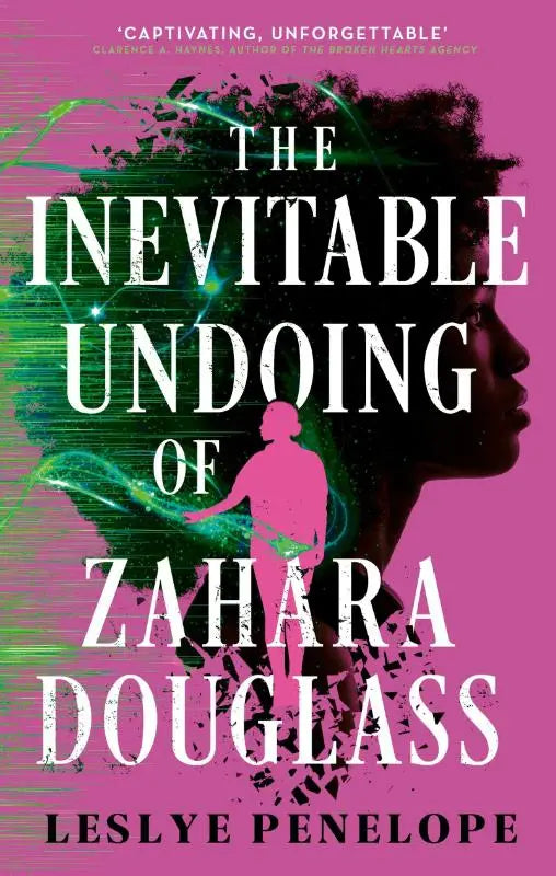 The inevitable undoing book cover by leslye penelope with striking pink and green design and bold white text