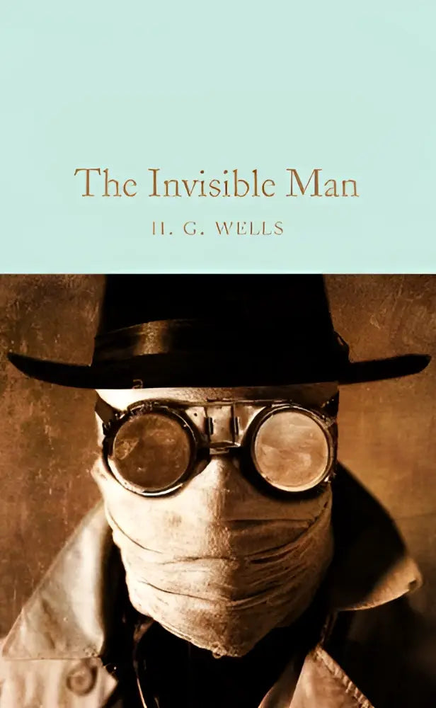 De cover van the invisible man door h toont een klassiek boek met een mysterieuze illustratie van de invisible man