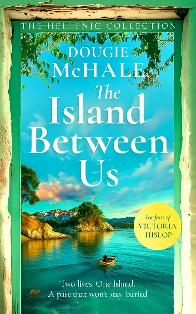 The island between us by dougie mchale paperback book with turquoise cover featuring coastal scene and a love that endures