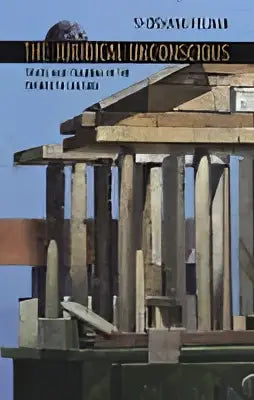 Steenachtige tempel met hoge klassieke zuilen en boogvormige ingang op de cover van juridisch unconscious boek
