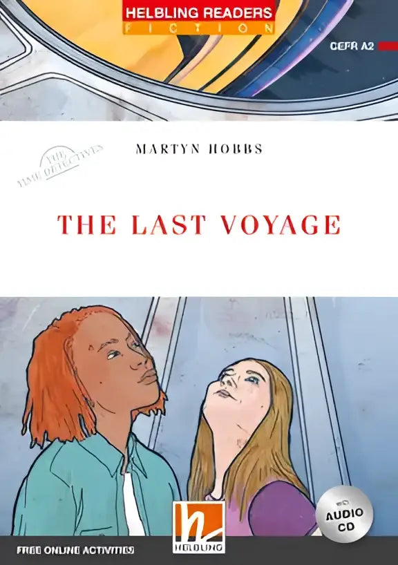 The Last Voyage paperback met twee jonge vrouwen en ruimtestation, Helbling Readers