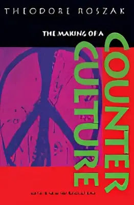 Het boekcover van the making of a counter culture toont opvallende roze en groene tekst op een donkere achtergrond
