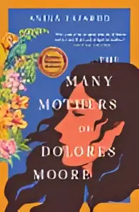 De kleurrijke omslag van het boek the many mothers van dolores moore met een opvallende illustratie