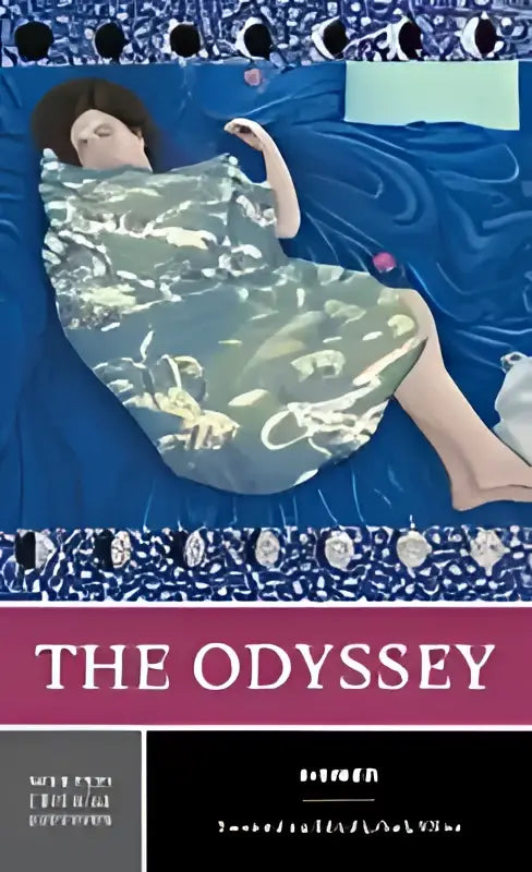 The odyssey a norton critical edition hardcover with a blue-toned cover showing a figure in flowing robes