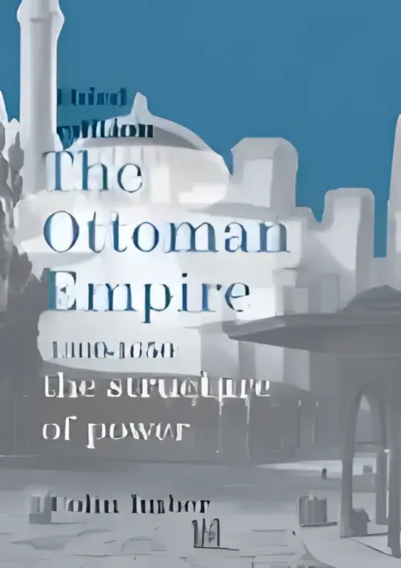 Boek over het osmaanse rijk 1300-1650 door historicus colin imber met minimalistisch ontwerp en witte tekst op teal