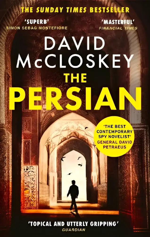The persian hardcover book by david mccloskey features an arched stone corridor cover in golden tones and is a sunday times bestseller