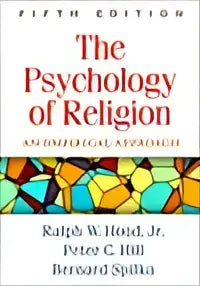 The psychology of religion fifth edition textbook features a vibrant stained glass pattern and author ralph w
