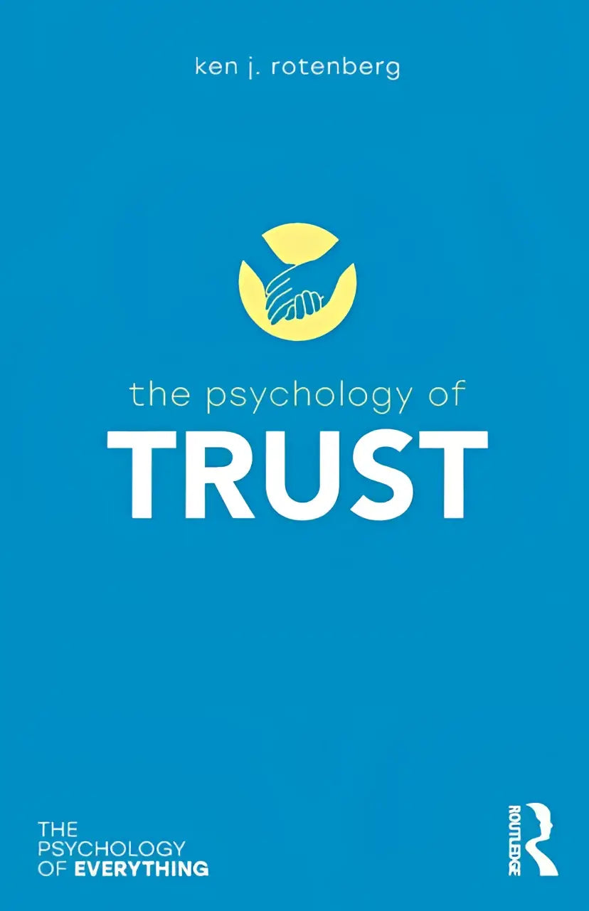Blauw boek met als titel the psychology of trust van ken j over de psychologie van vertrouwen