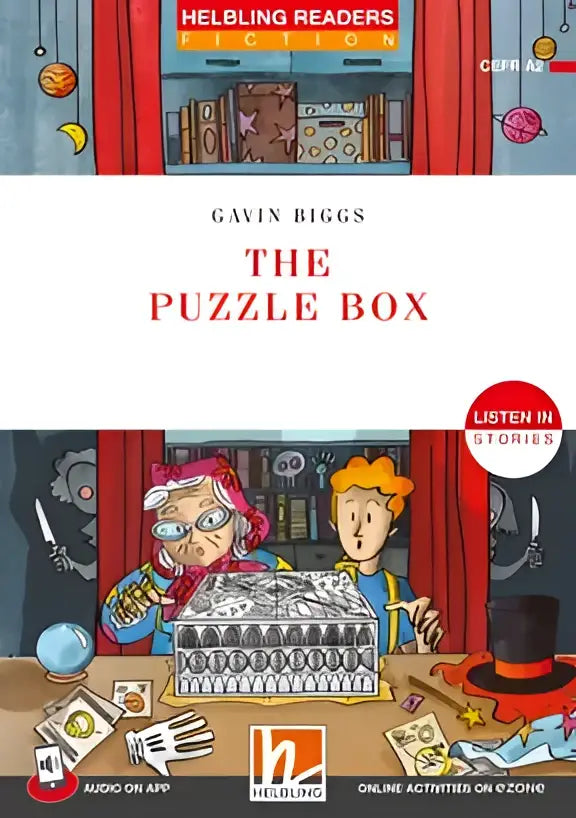 Boekomslag De puzzeldoos van Gavin Biggs met zilveren doosje