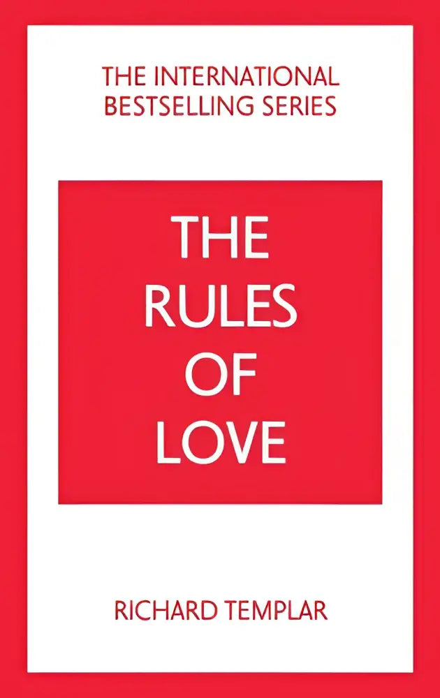 Rode hardcover boek the rules of love van richard templar met persoonlijke code voor gelukkigere relaties