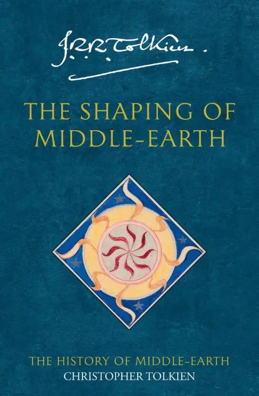 Diep teal boekomslag van the shaping of middle earth door j.r.r. in the history of middle earth serie 4
