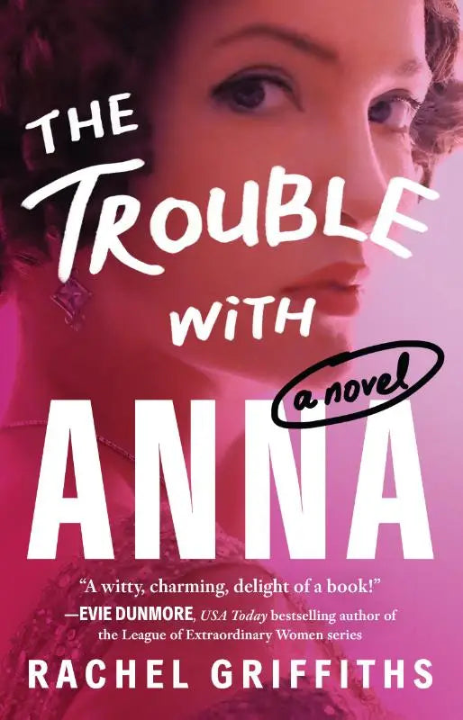 De cover van de roman the trouble with anna door rachel griffiths met een minimalistisch zwart ontwerp