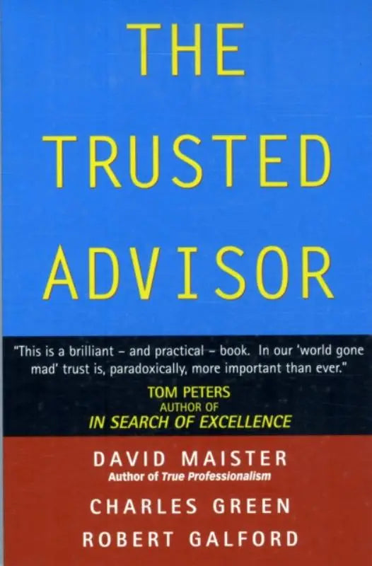 Blauw en rood hardcoverboek the trusted advisor van david maister, charles green en robert galford in the trusted advisor product