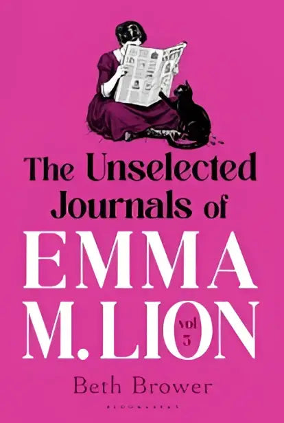 The unselected journals of emma m lion vol 5 shows the back side of a hardcover book with detailed synopsis
