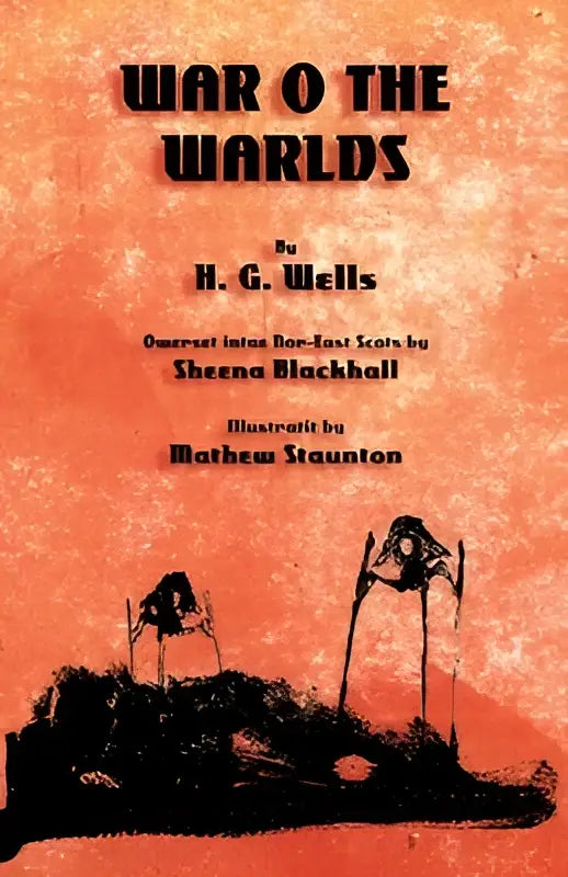 Orange cover book the war o the warlds the warlds by h g wells in north-east scots doric language