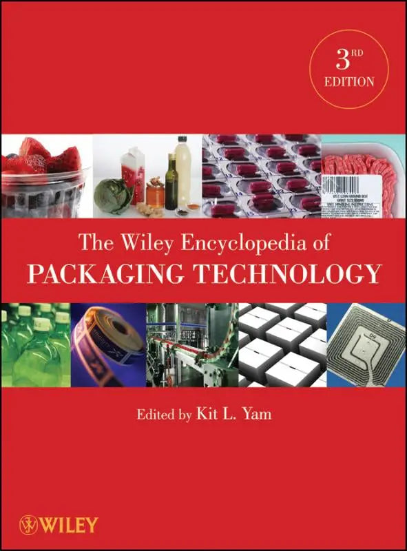 Rood hardcoverboek the wiley encyclopedia of packaging technology 3de editie over geavanceerde packaging technologies
