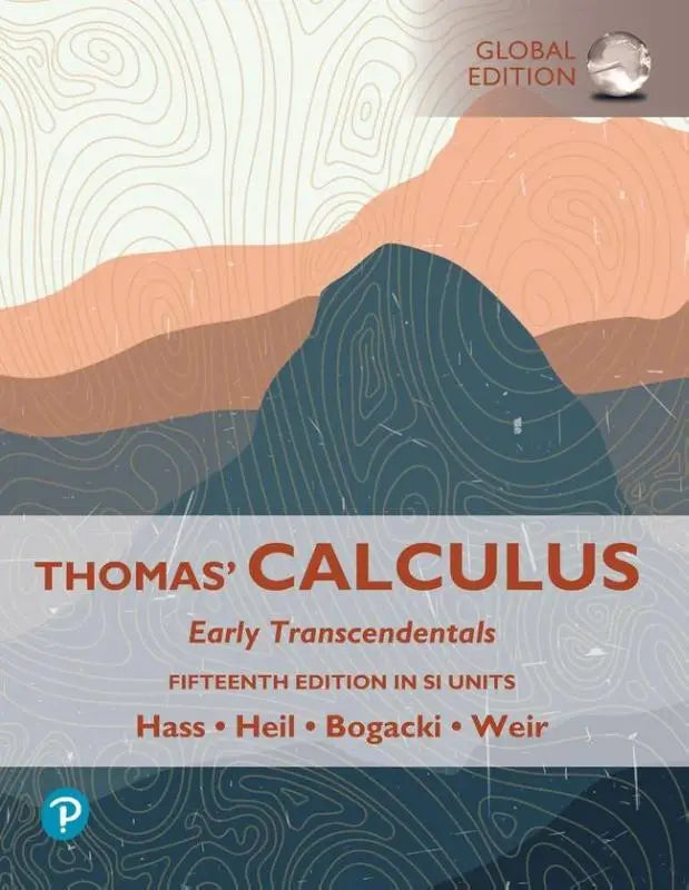 Thomas calculus early transcendentals textbook 15th edition with stylized mountain cover for mathematical analysis in si units