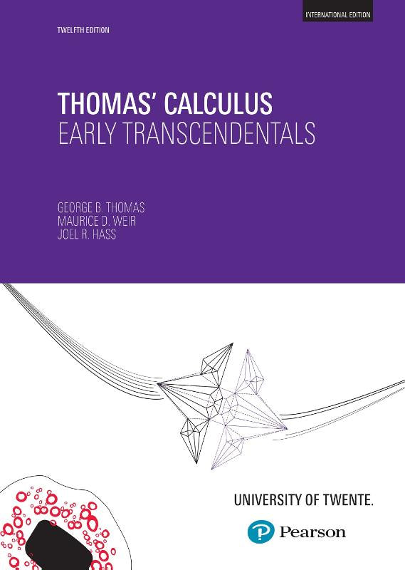 Thomas Calculus Early Transcendentals 12e paars boekomslag U Twente 2017 editie